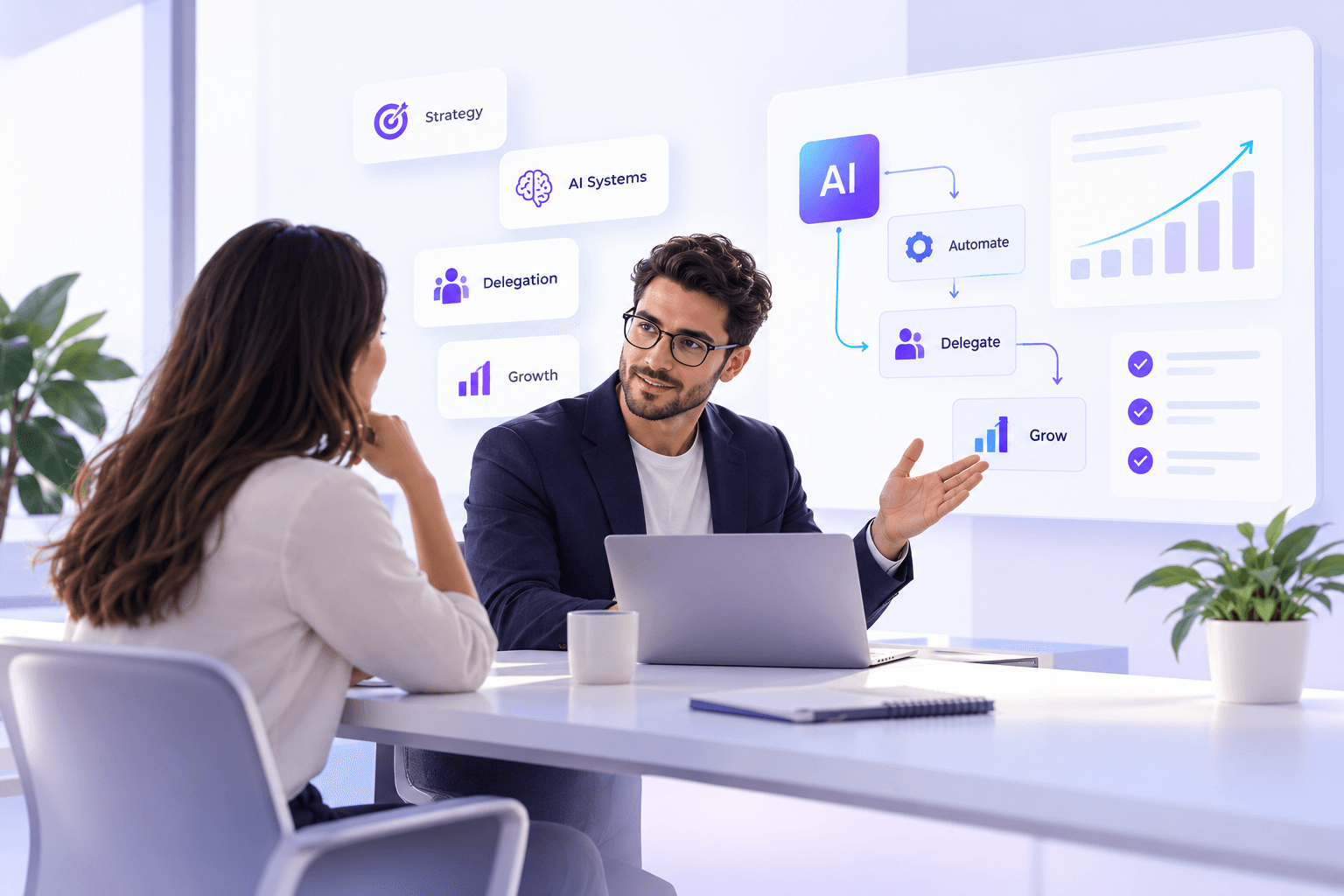 Coaching, business strategy, and intelligent workflows